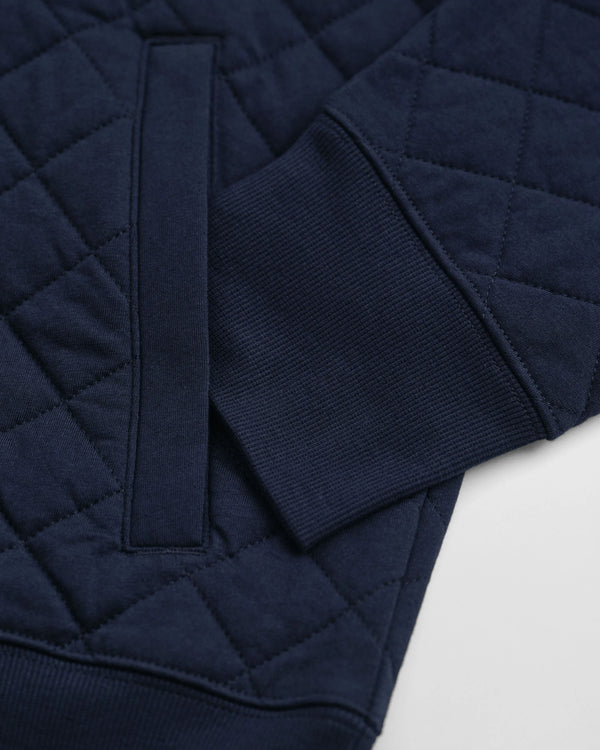 Gant Quilted Cord Collar Full Zip - Evening Blue