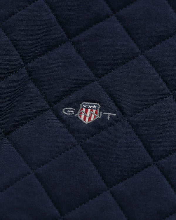 Gant Quilted Cord Collar Full Zip - Evening Blue