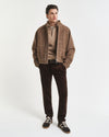 Gant Sacker Rib Half Zip - Khaki Mel