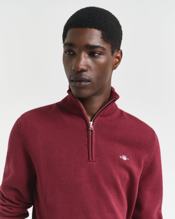 Gant Casual Cotton Half Zip - Plumped Red