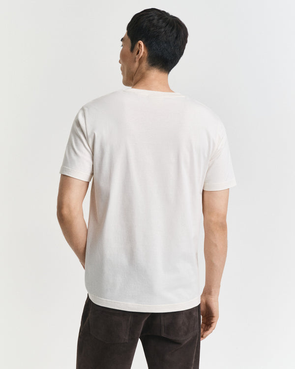 Gant Small Graphic T-Shirt - Cream
