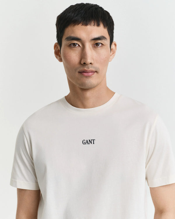 Gant Small Graphic T-Shirt - Cream