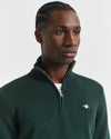 Gant Casual Cotton Half Zip - Tartan Green