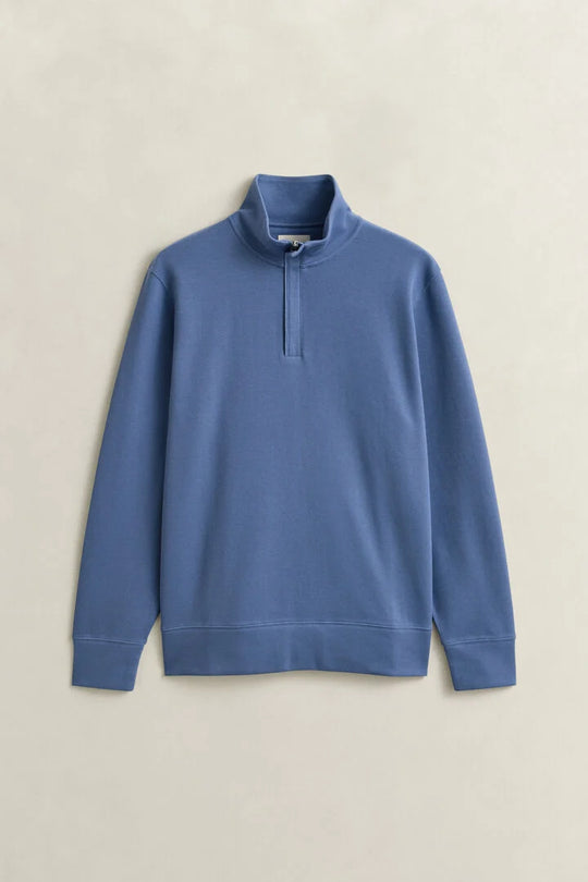 Gant Light Sacker Half Zip - Faded Denim