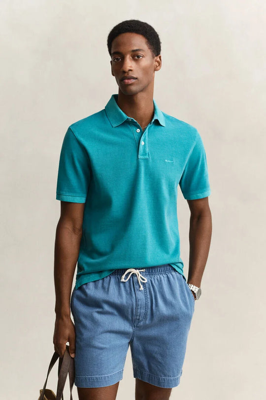 Gant Sunfaded Polo - Aqua Blue