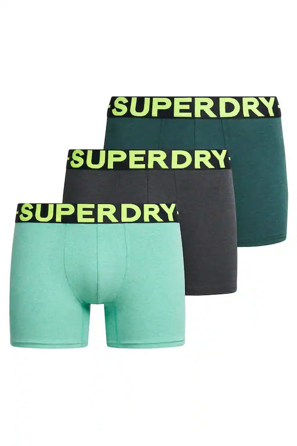 Superdry Boxer Triple Pack - Triple Green/Neon