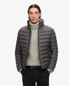 Superdry Tweed Fuji Padded Jacket - Charcoal Marl