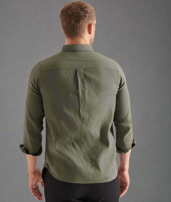 Superdry Studios Brushed Flannel - Thyme Marl Twill