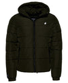 Superdry Hooded Sports Puffer - Dark Moss