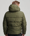 Superdry Hooded Sports Puffer - Dark Moss