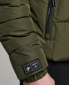 Superdry Hooded Sports Puffer - Dark Moss