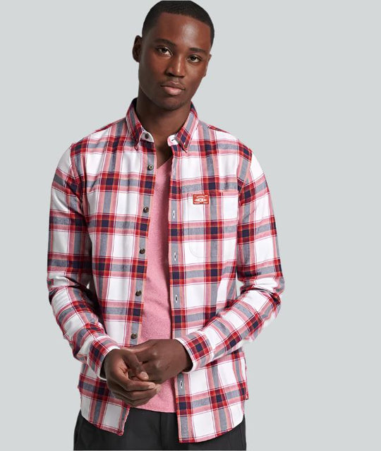 Superdry Heritage Lumberjack Shirt - Portland Check Red [Size M]
