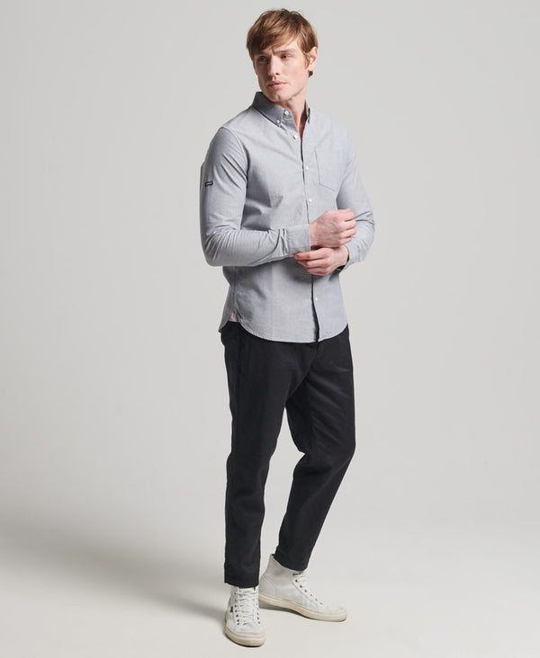 Superdry Studios Uni Oxford Shirt -Soft Grey [Size XXL]