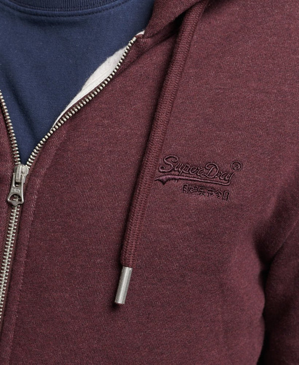 Superdry Essential Logo Sweatshirt in Track Burgundy Marl