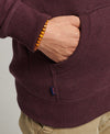 Superdry Essential Logo Zip Hoodie - Track Burgundy Marl [Size S]