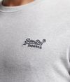 Superdry Vintage Logo EMB L/S Top - Glacier Grey Marl