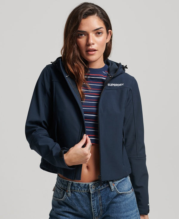 Superdry Hooded Softshell Jacket - Eclipse Navy