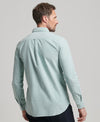 Superdry Cotton LS Oxford Shirt - Emerald Green