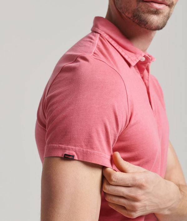 Superdry Studios Jersey Polo - Paradise Pink