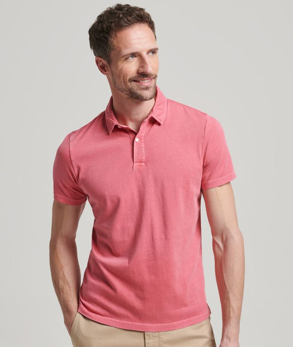 Superdry Studios Jersey Polo - Paradise Pink