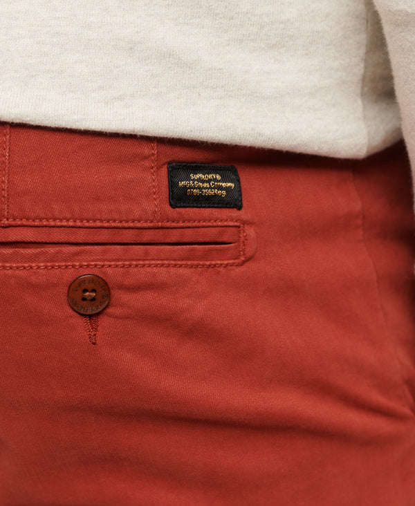 Superdry Vintage Officer Chino Shorts Smoked Cinnamon Orange