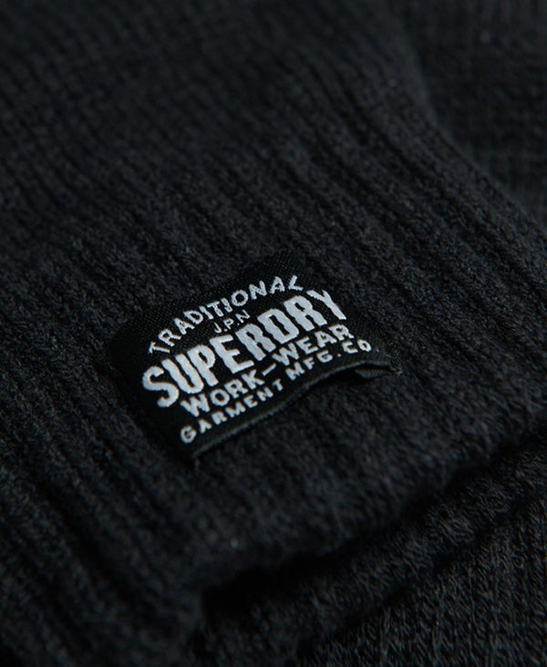 Superdry Classic Knitted Gloves - New Jet Black