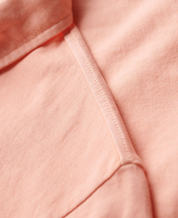 Superdry Studios Jersey Polo - Sweet Peach Pink