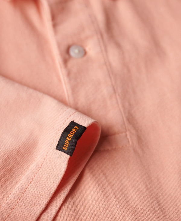 Superdry Studios Jersey Polo - Sweet Peach Pink