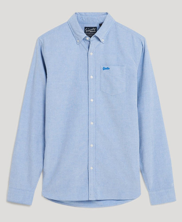 Superdry Cotton LS Oxford Shirt - Royal Blue