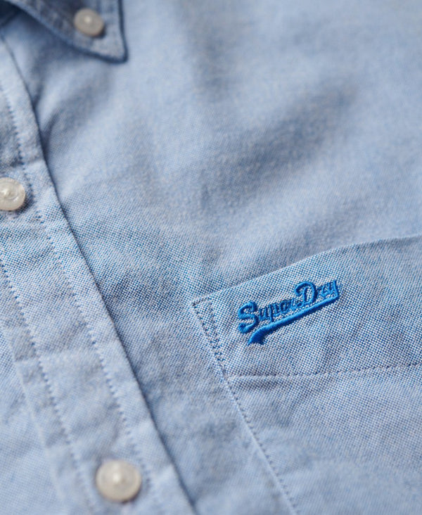 Superdry Cotton LS Oxford Shirt - Royal Blue