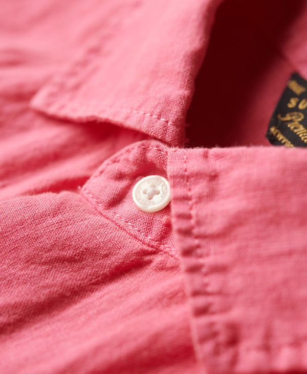 Superdry Studios Casual Linen S/S Shirt - New House Pink