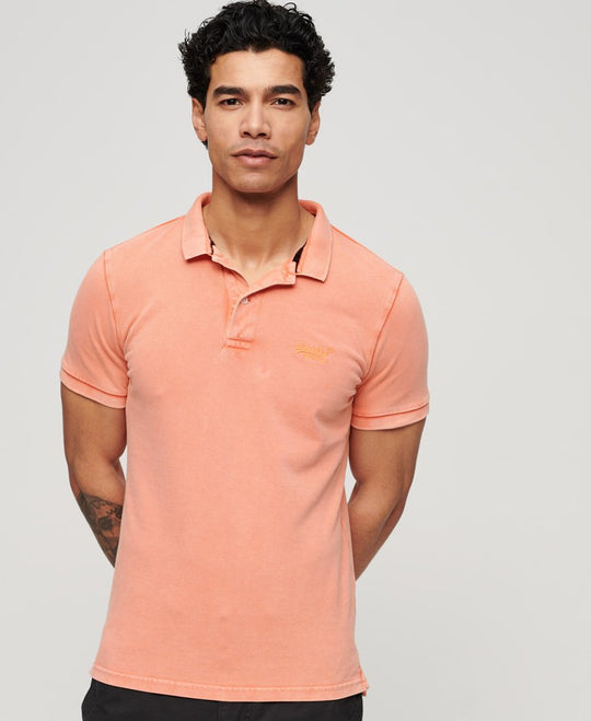 Superdry Vintage Destroy Polo - Sunburst Coral