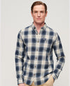 Superdry LS Cotton Lumberjack Shirt - Cedar Check Navy