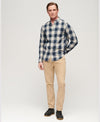 Superdry LS Cotton Lumberjack Shirt - Cedar Check Navy