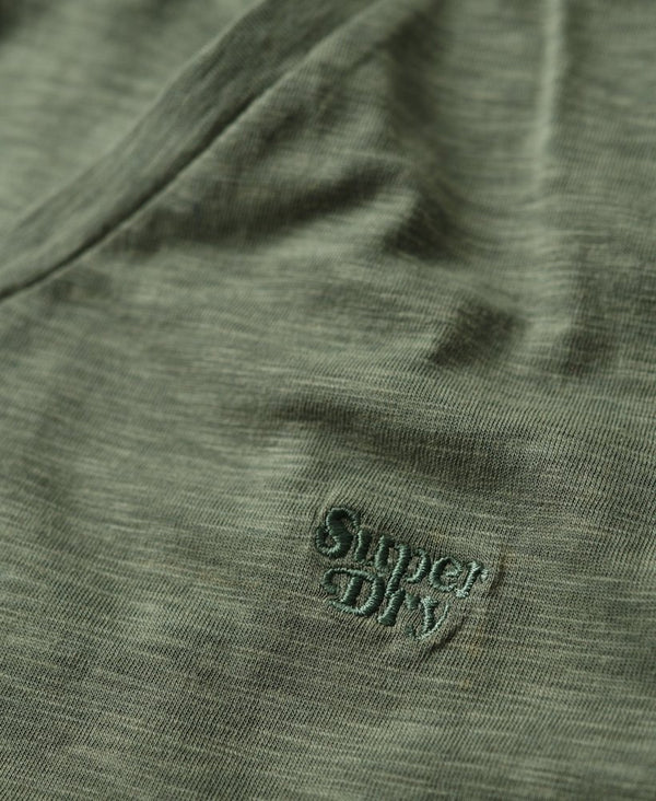 Superdry Studios Slub Vee Tee - Sea Spray Green