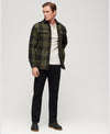 Superdry Wool Miller Overshirt - Roderick Check Olive