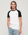 Superdry Essential Logo Baseball T-Shirt - Optic/Black
