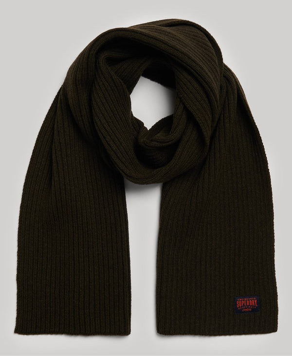 Superdry Workwear Knitted Scarf - Surplus Goods Olive