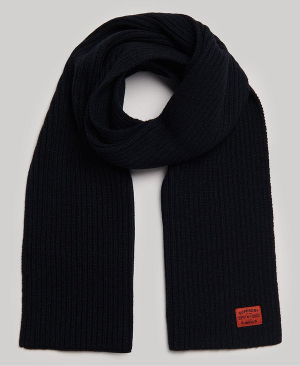 Superdry Workwear Knitted Scarf - Eclipse Navy