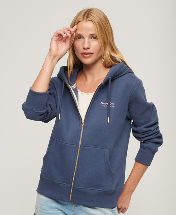 Superdry Essential Logo Ziphood - Mariner Navy [Size S/10]
