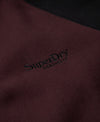 Superdry Essential Baseball Ziphood - Rich Deep Burgundy/Black