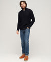 Superdry Jacob Cable Knit Half Zip - Eclipse Navy