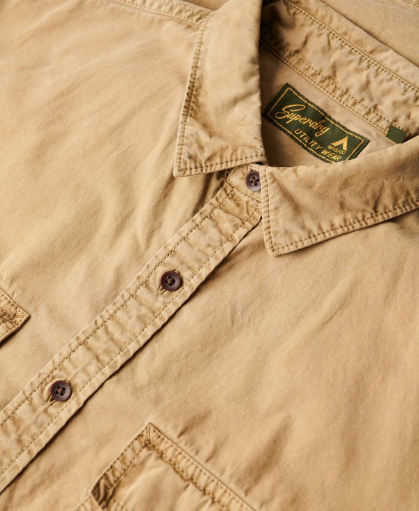 Superdry Military S/S Shirt - Canyon Sand Brown