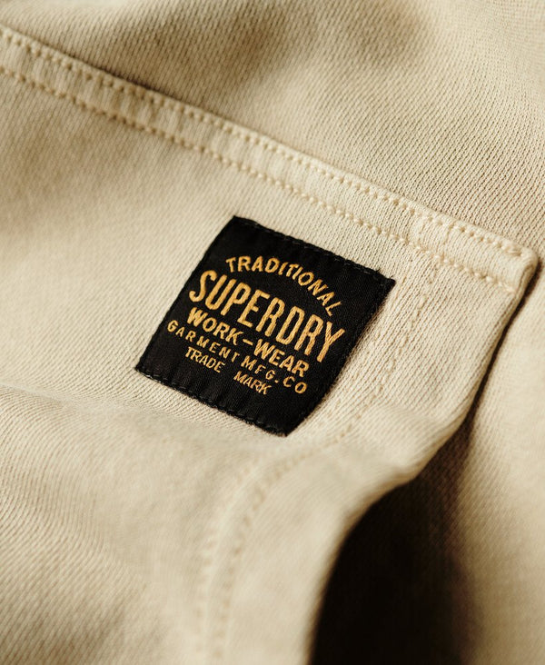 Superdry Contrast Stitch Relaxed Hoodie - Pelican Beige