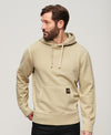 Superdry Contrast Stitch Relaxed Hoodie - Pelican Beige