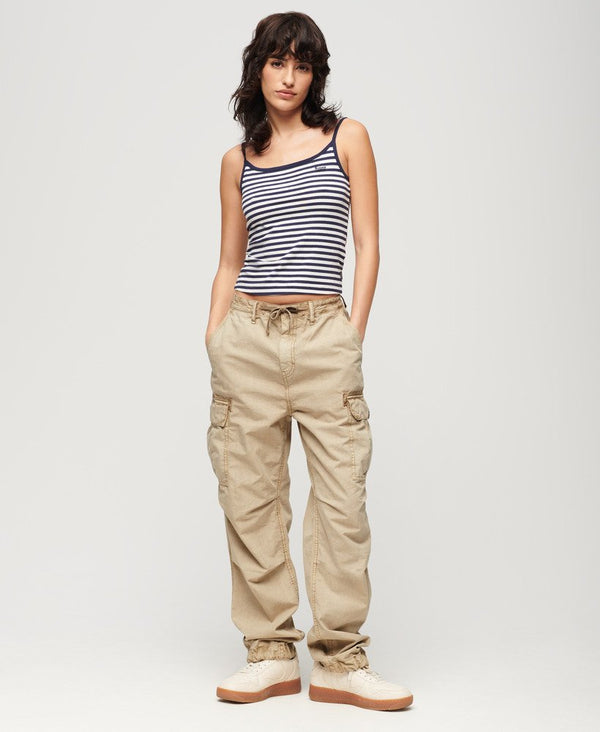 Superdry Low Rise Para Cargo - Stonewash Taupe Brown