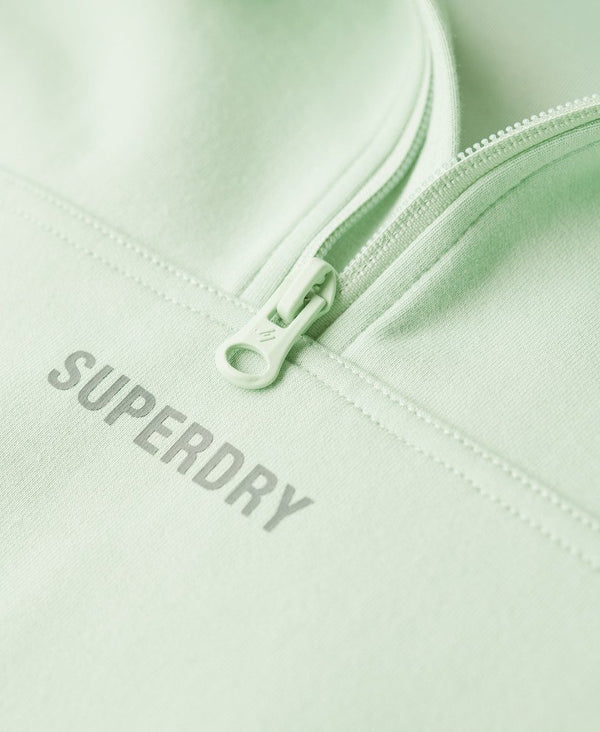 Superdry Sport Tech Relaxed Half Zip - Sea Green