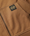 Superdry Contrast Stitch Relax Zip Hood - Washed Classic Brown Camel