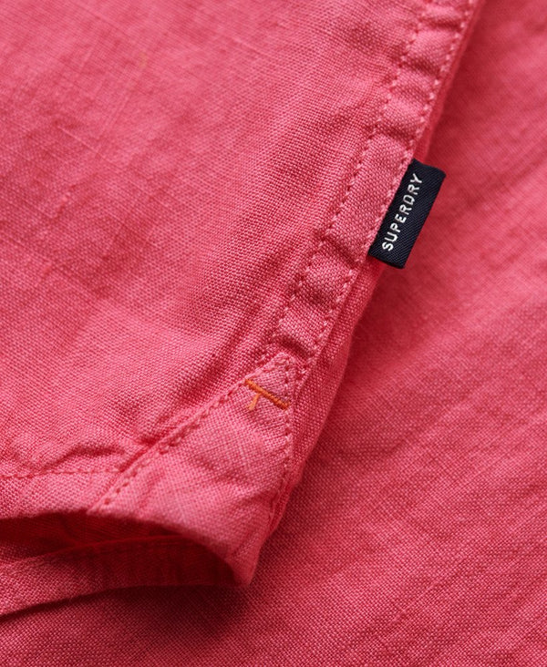 Superdry Studios Casual Linen S/S Shirt - New House Pink