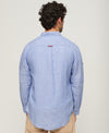 Superdry Studios Casual Linen L/S Shirt - Light Blue Chambray